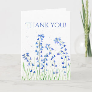 Blauglöckchen blaue Blumen Wälder Danke Karte