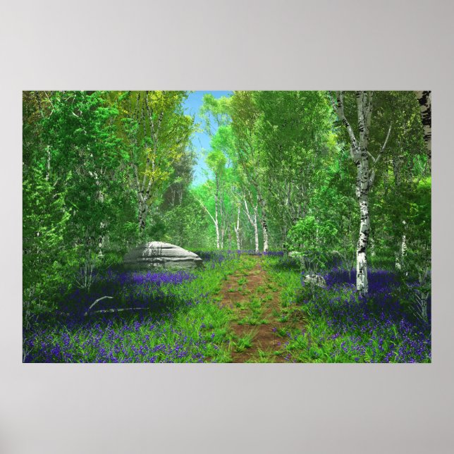 Blauglöckchen Lichtdruck Poster (Vorne)