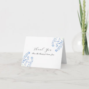 Blauglöckchen Mitgefühl Blau Floral Beerdigung Dan Dankeskarte