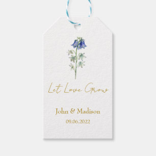 Blauglocke Lass Liebe wachsen Hochzeitssamen Geschenkanhänger