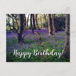 Blauglocken Blumen Elegante Blumen Geburtstag Postkarte