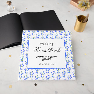 Blauglocken-Blumen-Hochzeitsgeschenke und -Karten Gästebuch