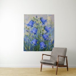 Blauglocken Blumen Wandteppich