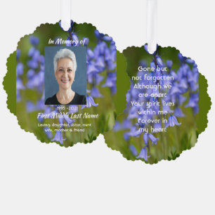 Blauglocken-Garten-Blumen-Andenken-Mitbringsel Ornament Karte