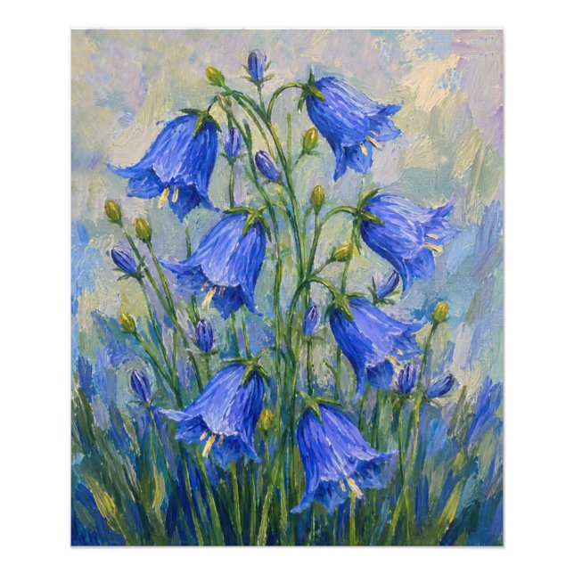 Blauglockenblumen Fotodruck (Vorne)