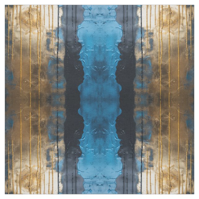 Blaugold abstrakt nahtloses Muster Stoff (Muster)