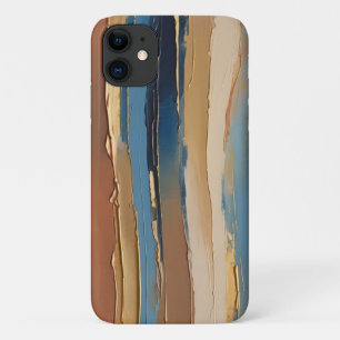 Blaugold beige und bronzefarbene texturierte Strei Case-Mate iPhone Hülle