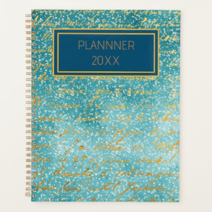 Blaugold-Druck minimalistisch Planer