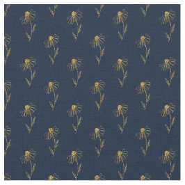 Blaugold Elegantes Stoffmuster zum Basteln Stoff
