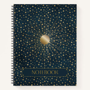 Blaugoldätherische astrologische Designzeitschrift Notizbuch