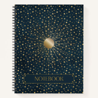 Blaugoldätherische astrologische Designzeitschrift Notizbuch