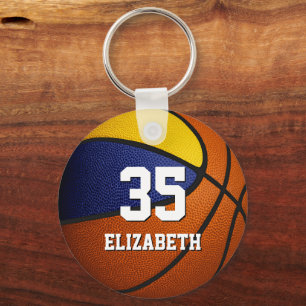 Blaugoldbasketballmannschaft für Bankette Schlüsselanhänger