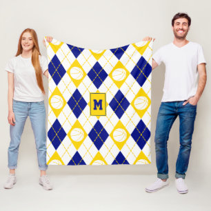Blaugoldbasketballmannschaft - Raute Fleecedecke