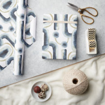 Blaugoldmarmorfarbenes Wasserfarbmuster