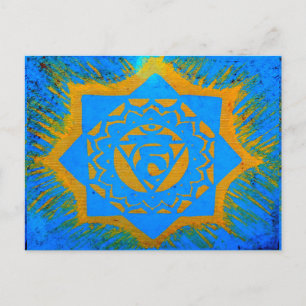 Blaugoldtibetische Tantrik-Design Postkarte