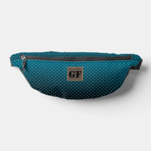 Blaugradität mit kleinen Polka-Punkten Bauchtasche