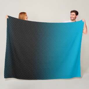 Blaugradität mit kleinen Polka-Punkten Fleecedecke