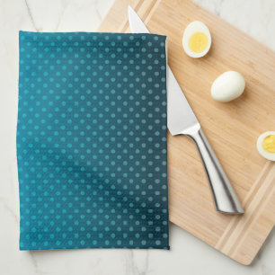 Blaugradität mit kleinen Polka-Punkten Geschirrtuch