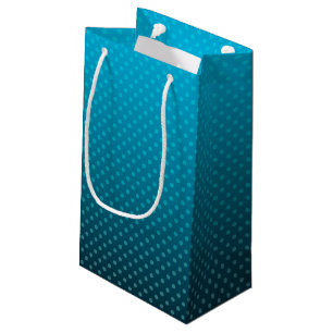 Blaugradität mit kleinen Polka-Punkten Kleine Geschenktüte