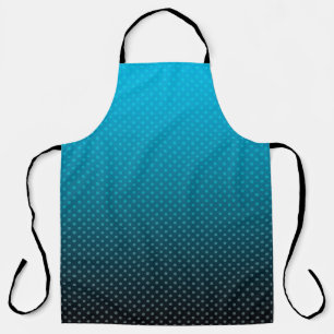 Blaugradität mit kleinen Polka-Punkten Schürze