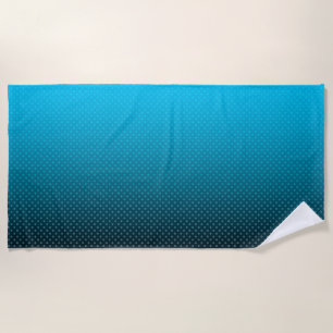 Blaugradität mit kleinen Polka-Punkten Strandtuch