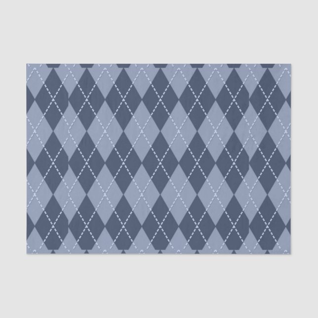 Blaugrau Argyll Seidenpapier (Vorderseite)