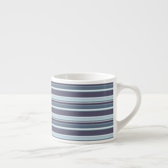 Blaugrau Streifen Espressotasse (Rechts)