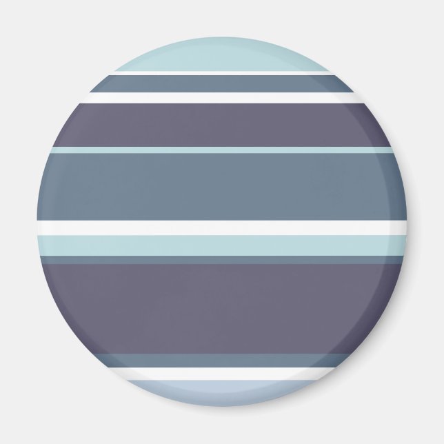 Blaugrau Streifen Magnet (Vorne)