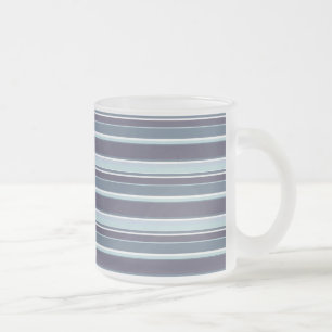 Blaugrau Streifen Mattglastasse