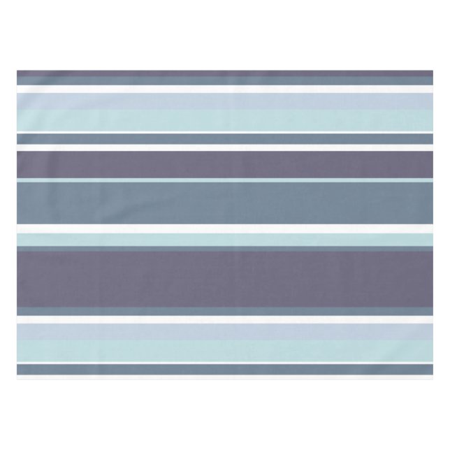 Blaugrau Streifen Tischdecke (Vorderseite (Horizontal))