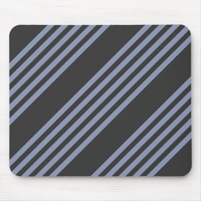 Blaugrau und Holzkohle, fünf Streifen Mousepad (Vorne)