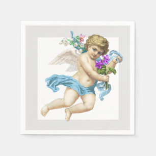 Blaugraue Cherub Engel Papier Serviette