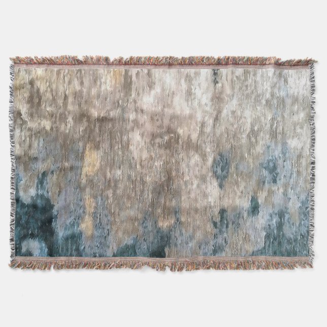 Blaugraue dekorative Abstrakte Kunstwerke Decke (Vorderseite)