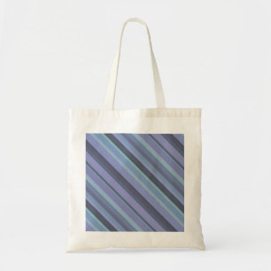 Blaugraue diagonale Streifen Tragetasche