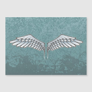 Blaugraue Flügel Magnetkarte