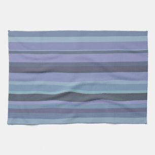 Blaugraue horizontale Streifen Handtuch