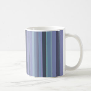 Blaugraue horizontale Streifen Kaffeetasse