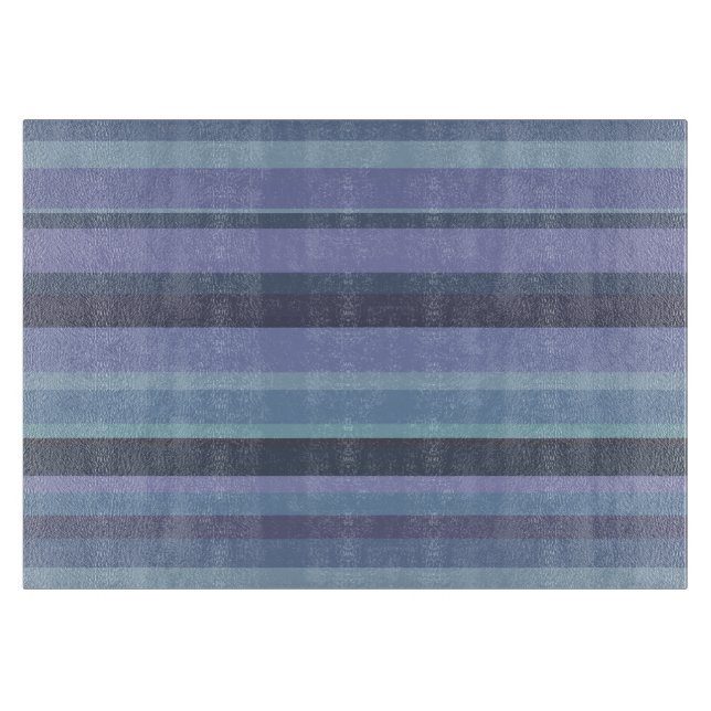 Blaugraue horizontale Streifen Schneidebrett (Vorderseite)