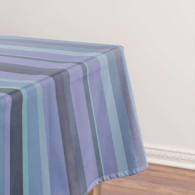 Blaugraue horizontale Streifen Tischdecke (Beispiel)