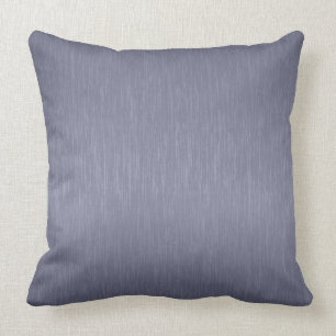 Blaugraue Metallbürste aus gebürstetem Aluminium Kissen