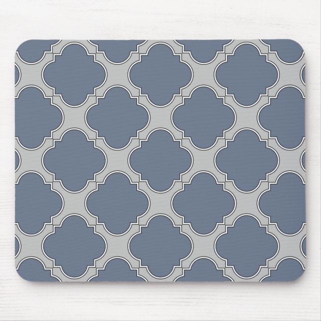 Blaugraue Quarrefolie Mousepad (Vorne)