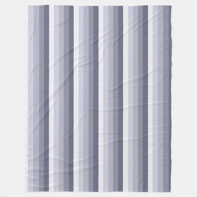 Blaugraue Schattenstreifen Fleecedecke (Vorderseite)