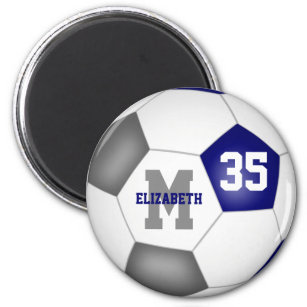 Blaugraue Schulfarben Fußball-Mannschaftsgeschenke Magnet