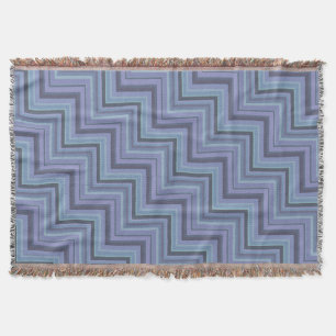 Blaugraue Streifen Decke