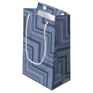 Blaugraue Streifen Kleine Geschenktüte