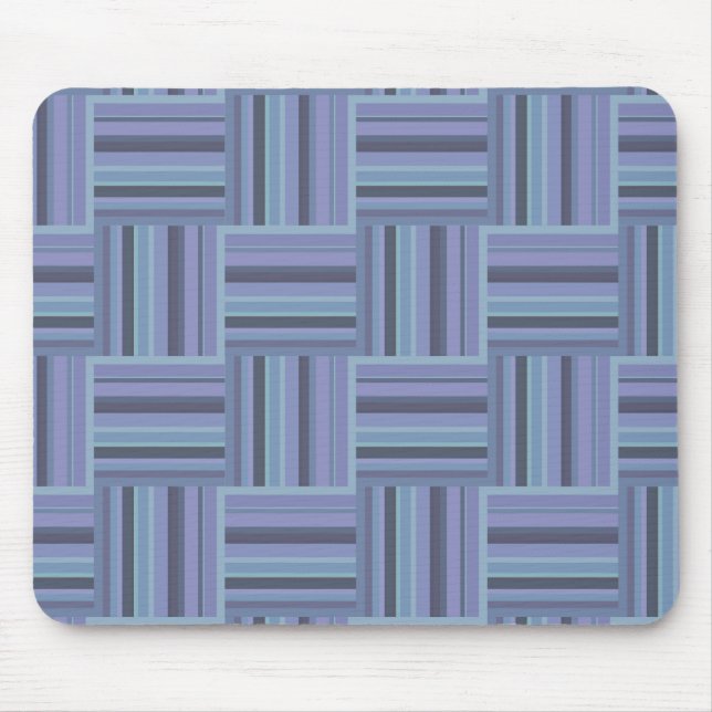 Blaugraue Streifen Mousepad (Vorne)