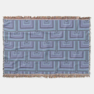 Blaugraue Streifen quadratischer Waage Decke