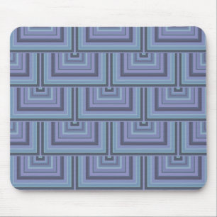Blaugraue Streifen quadratischer Waage Mousepad
