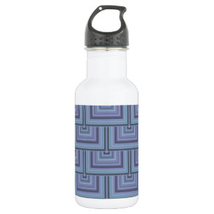 Blaugraue Streifen quadratischer Waage Trinkflasche
