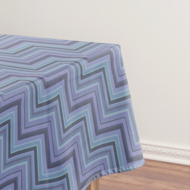 Blaugraue Streifen Tischdecke (Beispiel)